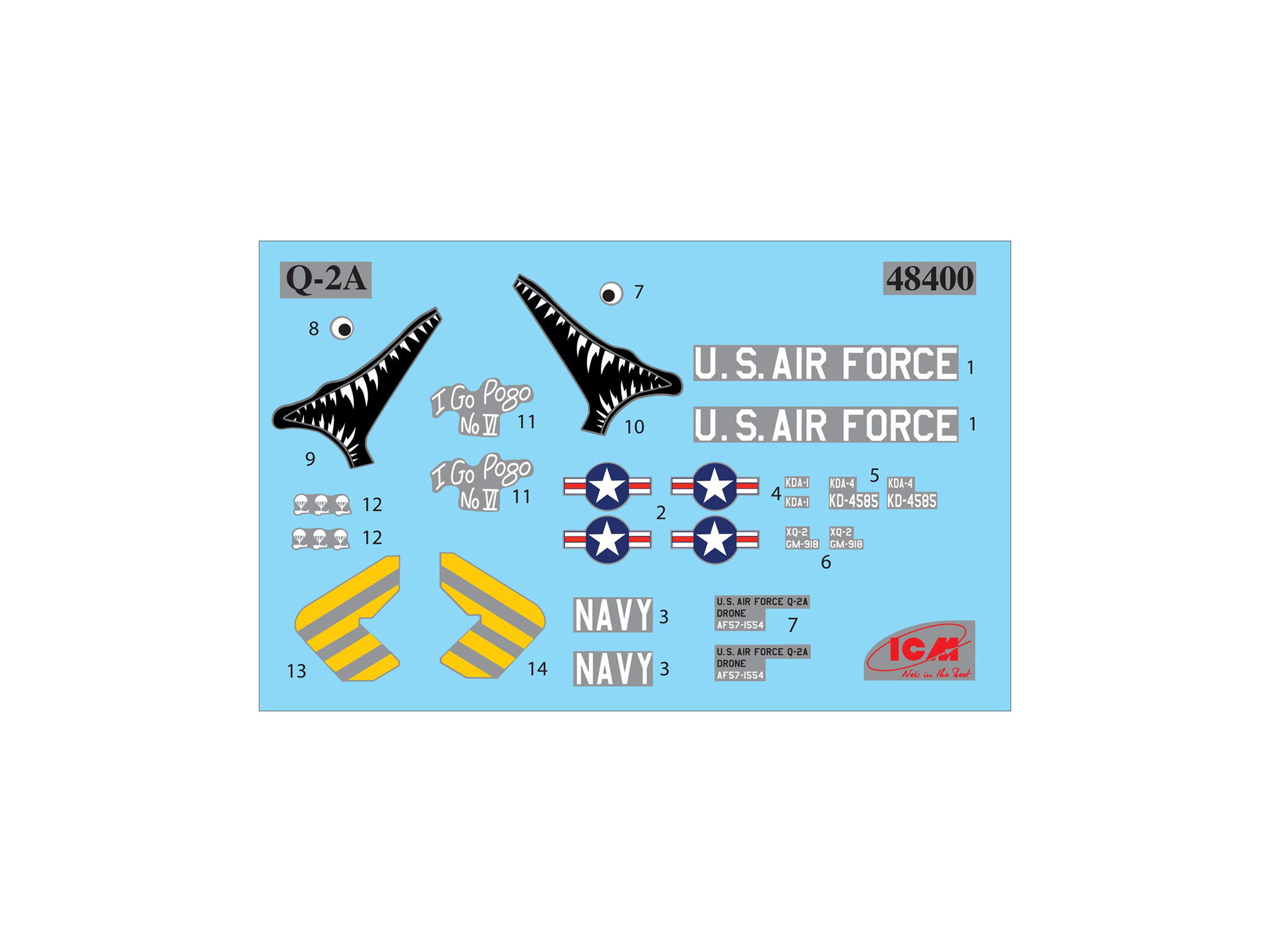 48400 KDA-1 (Q-2A) Firebee с тележкой ICM