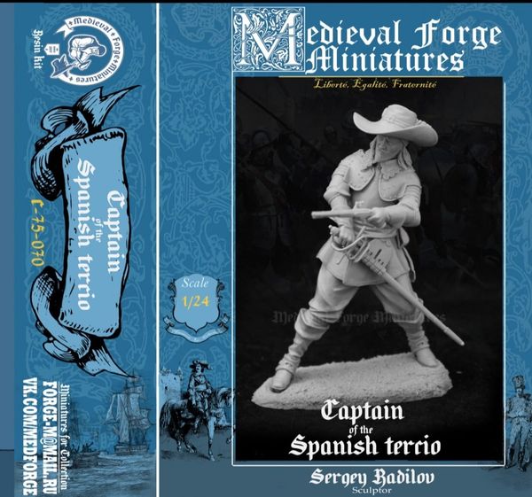 C-75-070 Фигура Captain of the Spanish Tercio Medieval Forge Miniatures