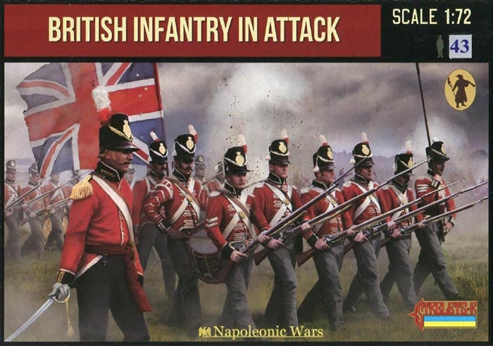 72145ST Фигуры Napoleonic British Infantry in Attack 1/72