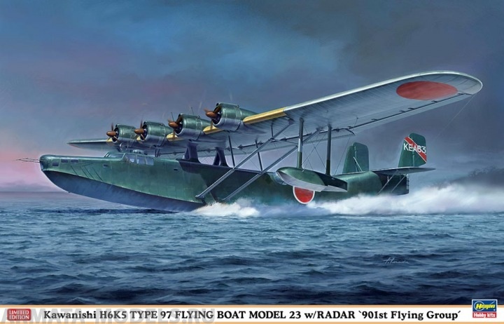 02048  Летающая лодка KAWANISHI H6K5 TYPE 97 FLYING BOAT MODEL 23 w/RADAR Hasegawa