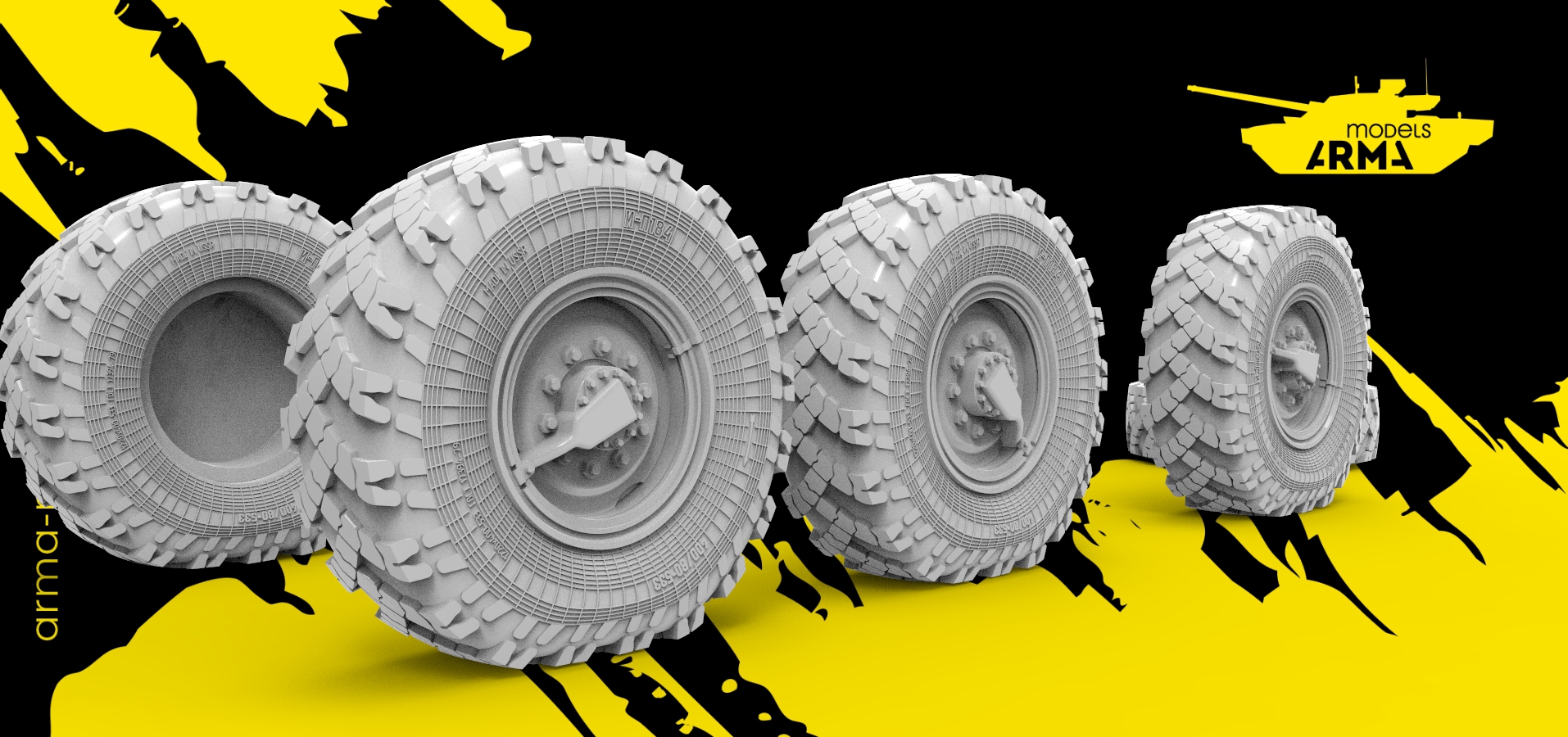 AM35116 Высокодетализированные колеса под нагрузкой (ранние) ИП-180