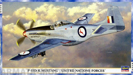 09550 Самолет P-51D/K U.N.FORCES Hasegawa