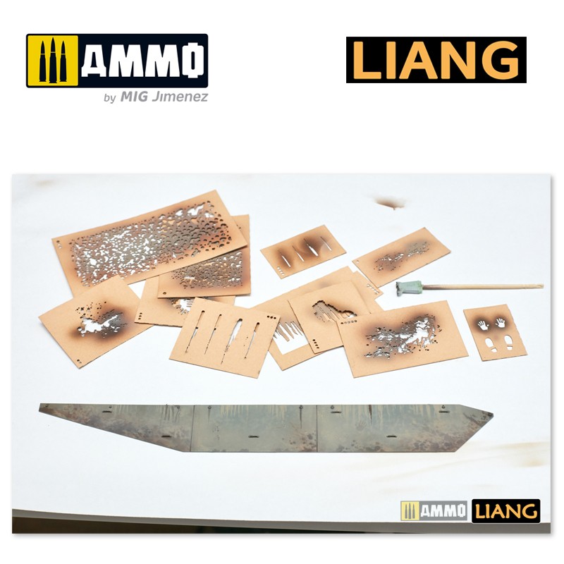 LIANG-0004 Набор трафаретов Handprint & Shoeprint Airbrush Stencils