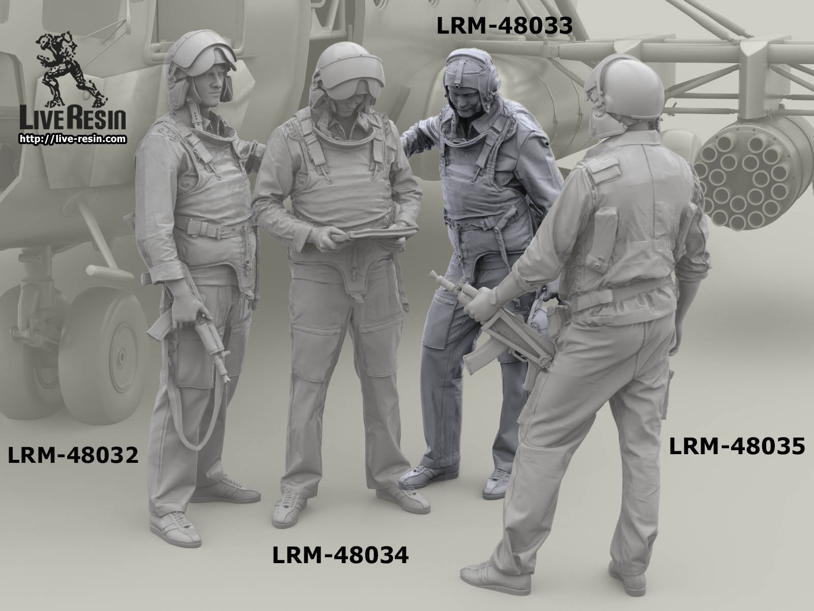 LRM48033 Советский пилот вертолета на инструктаже. война в Афганистане, фигура 2 Live Resin