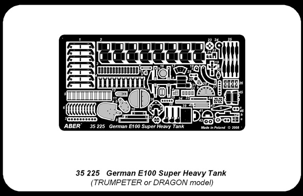 ABR-35-225  Дополнения для  German E100 Super Heavy Tank для Trumpeter 1/35