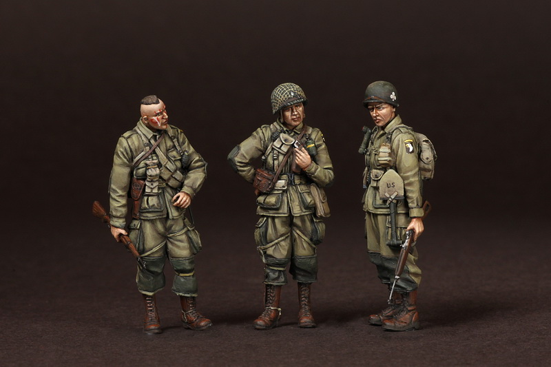 3620SOGA U.S. Army Airborne officers. 1944. SOGA Miniatures