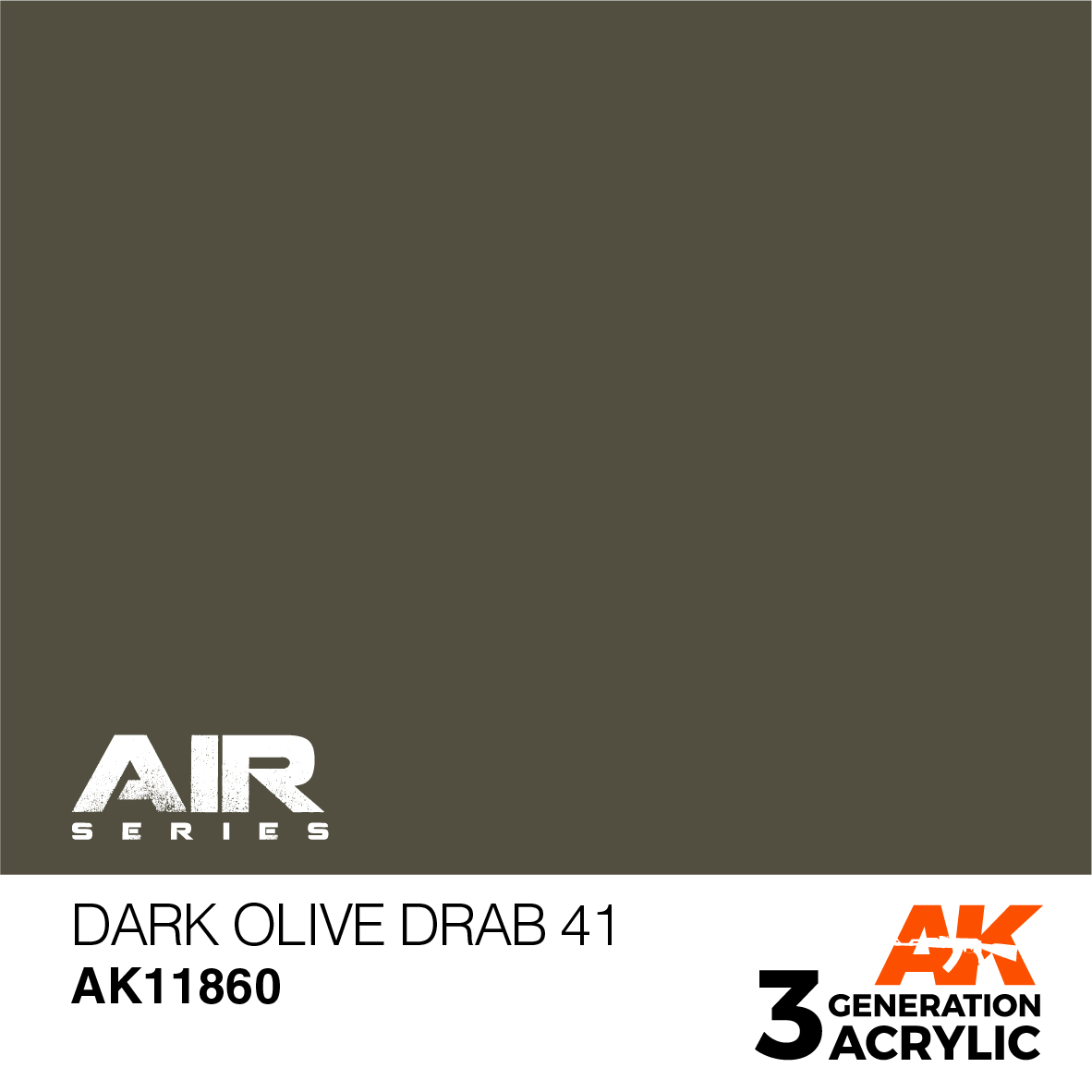 AK11860 Краска акриловая 3Gen Dark Olive Drab 41