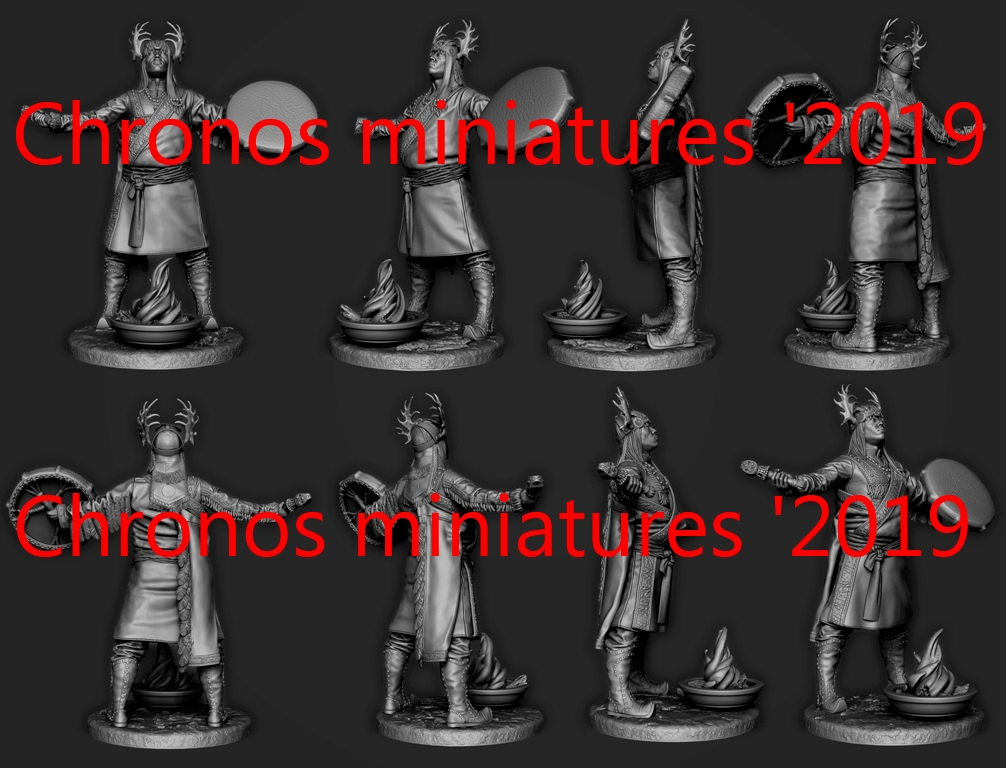 CHM-54189. Шаман. 54 мм. Материал - смола. Chronos Miniatures