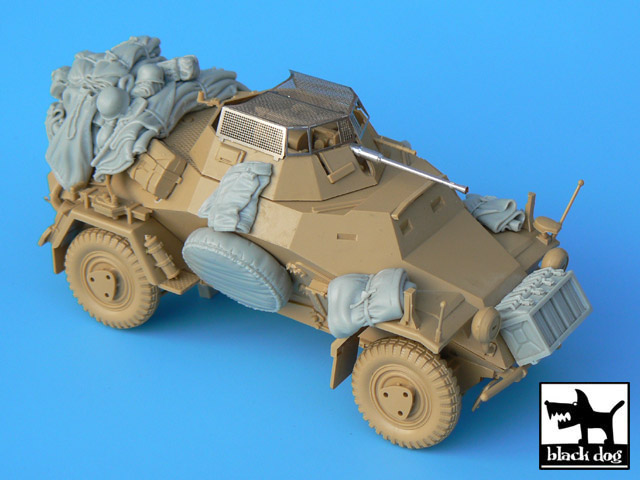 T35003 Конверсионный набор Sd.Kfz. 222\223 accessories set for Tamiya kits 12 resin (Black dog)