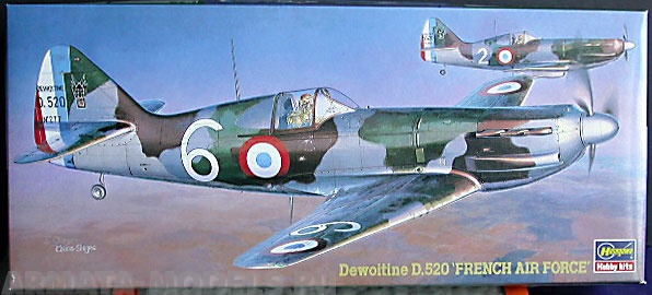 51347 Самолет Dewoitine D520 Hasegawa