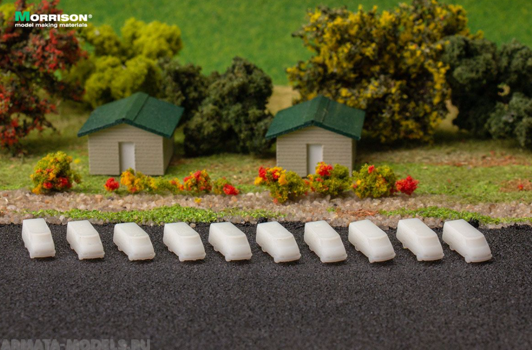 020GAZ400 Микроавтобусы (фургоны) М 1:400 (Набор 10 штук)