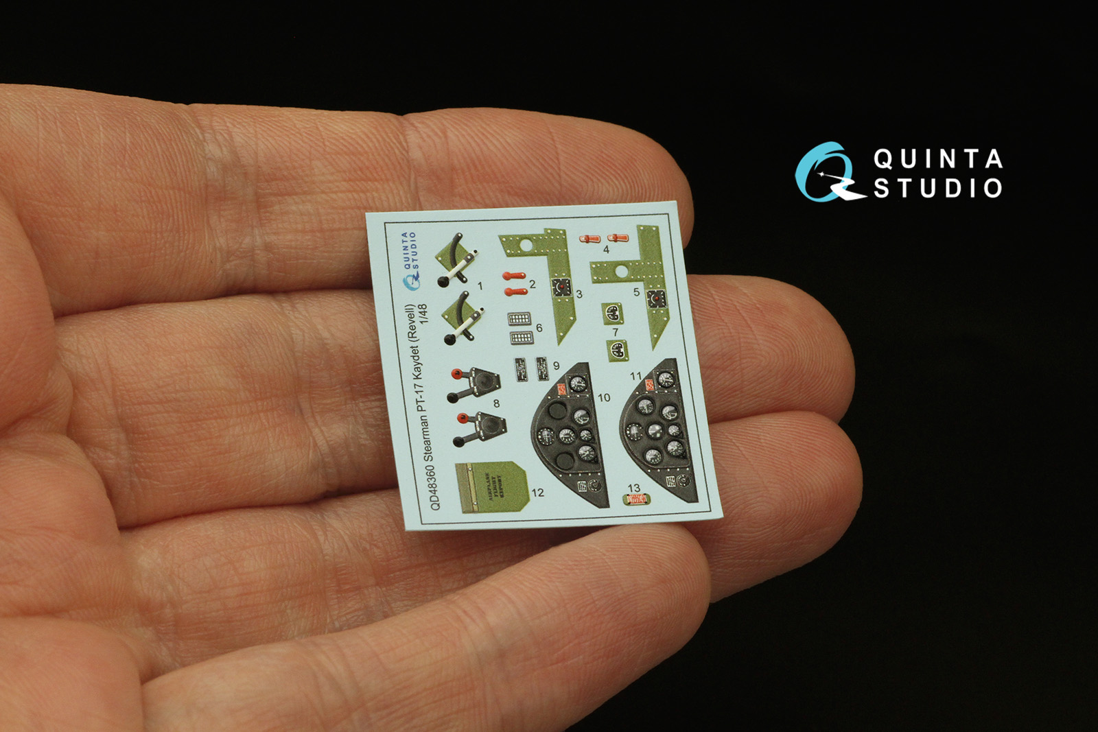 QD48360 3D Декаль интерьера кабины Stearman Pt-17 Kaydet (Revell)