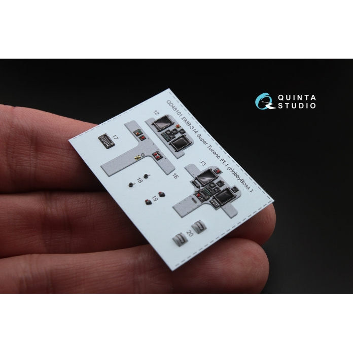 QD48101 3D Декаль интерьера кабины EMB-314 Super Tucano (для модели HobbyBoss)