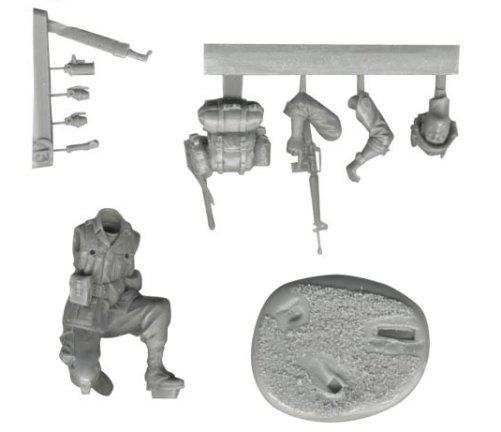 FL35043 US 25th Infantry Division Kneeling with M-16 First Legion