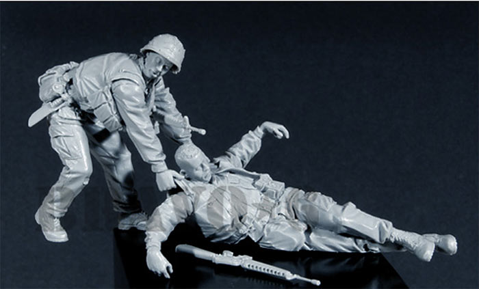 B6-35036 Миниатюра USMC(8) Fallen Comrade Tet`68 Bravo6