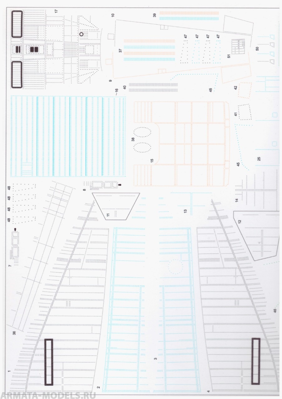 AM48-56B  Объемная  деколь универсальная техническая заклепка для масштабов 1/48 и 1/56  вариант B