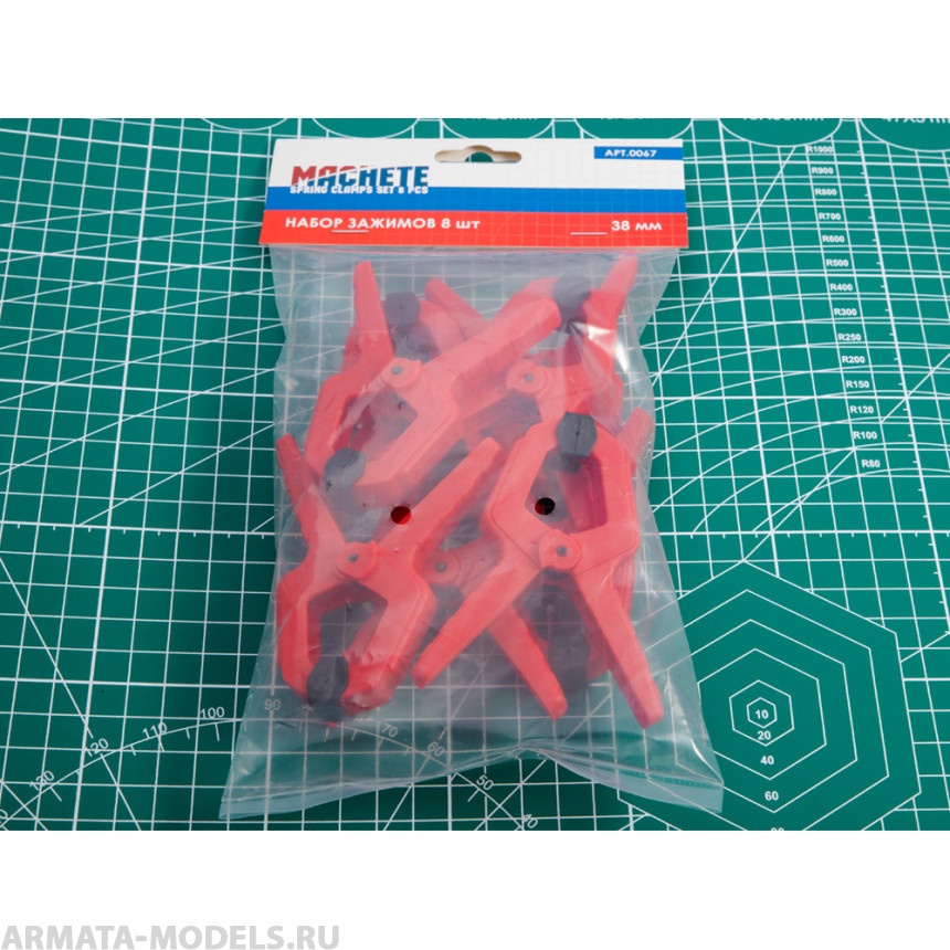0067MCH Набор зажимов 8 шт 38 мм