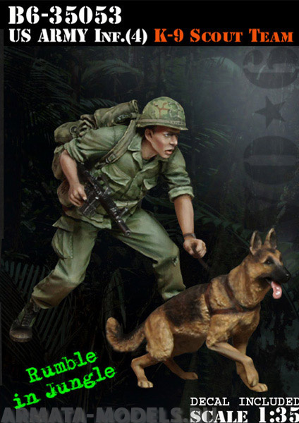 B6-35053 US Army Inf(4) K-9 Team Bravo6