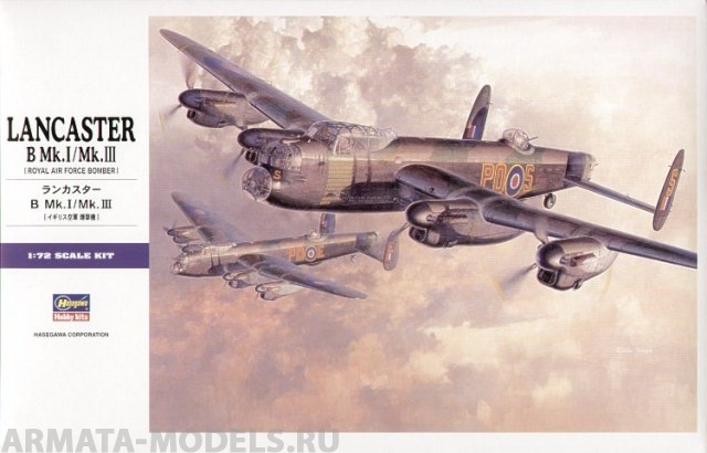 00553  Самолет Lancaster B.Mk I/III Hasegawa