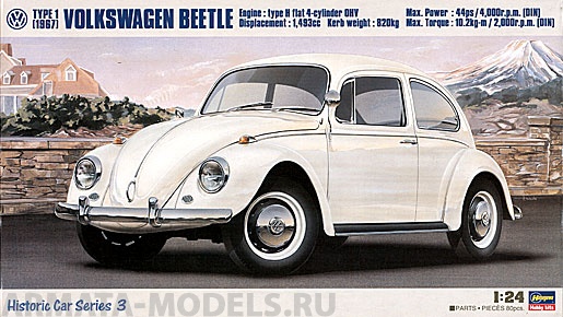 21203 Автомобиль VOLKSWAGEN BEETLE 1967 Hasegawa
