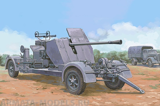 02350P Немецкое зенитное орудие 5cm Flak 41 Trumpeter