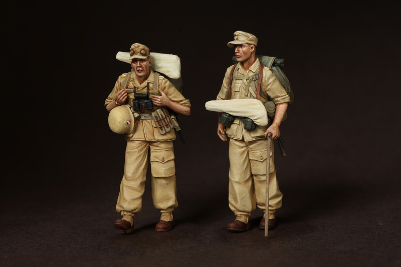 3610SOGA Feldwebels Fallschirmjager- Brigade Ramcke. El Alamein, August 1942. SOGA Miniatures