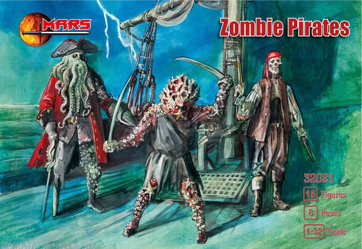 32021MR Фигуры Zombie Pirates 1/32 Mars