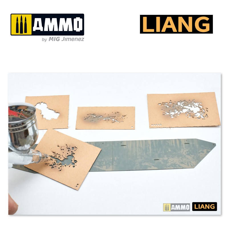 LIANG-0003 Набор трафаретов Splashes Mud Effects Airbrush Stencils