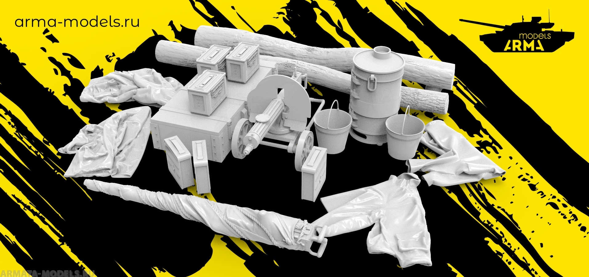 AM35197 Исторический обвес «Русские прусских всегда бивали» с декалью