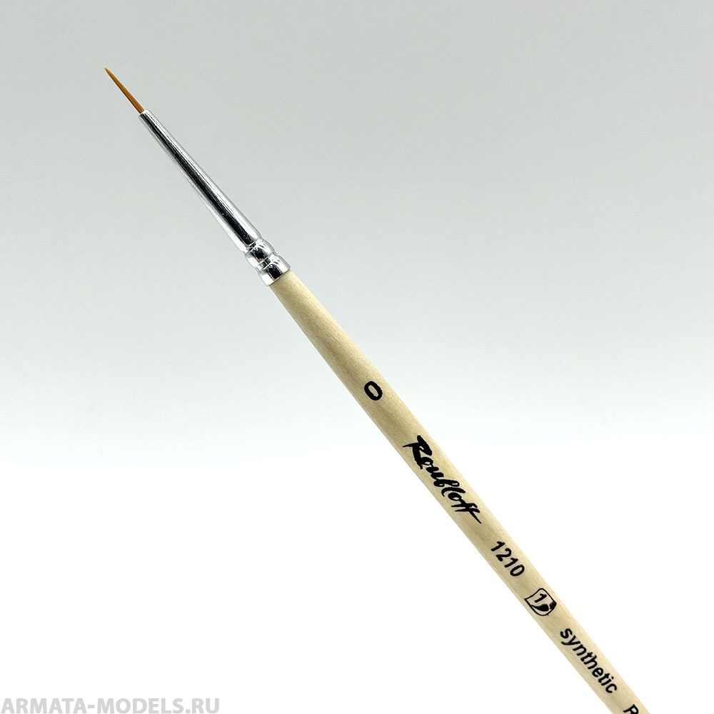 ЖС10080БROU Кисть Roubloff серии 1210 № 0 рыжая мягкая синтетика круглая