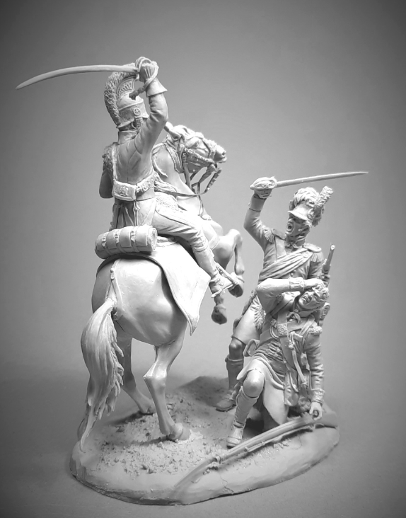 VD-54021(M). Офицер (№2)  42-го (Королевских Шотландских горцев) пехотного полка quot;Черная Стражаquot;, 1815 г. 54 мм. Материал - белый металл. Chronos Miniatures