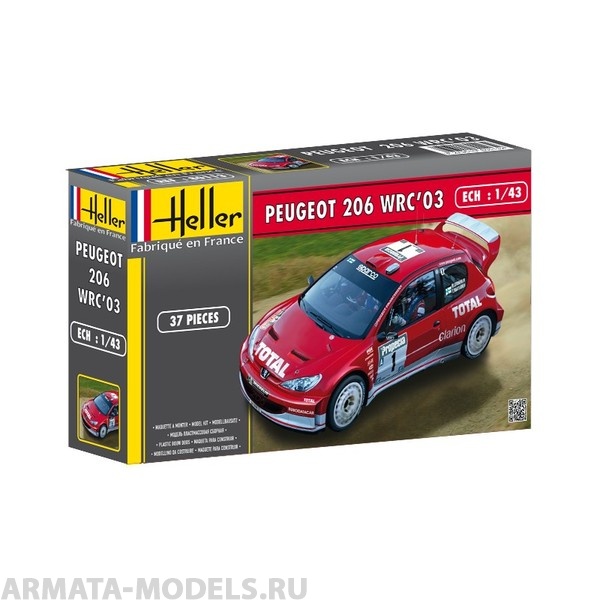 80113 Автомобиль Peugeot 206 WRC 03 Heller