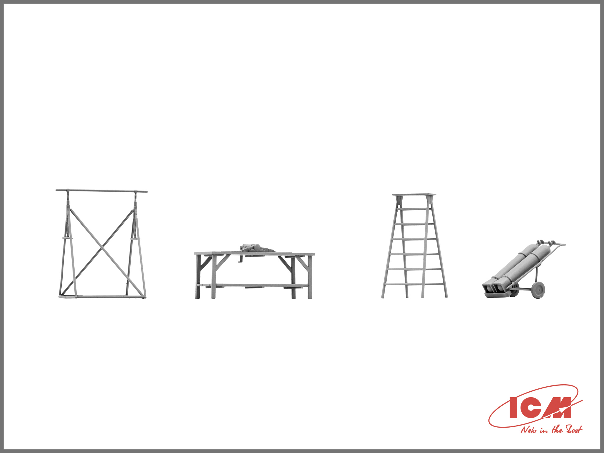 Набор фигурок 48081 Фигуры Пилоты и техники ВВС Великобритании (1939-1945) ICM