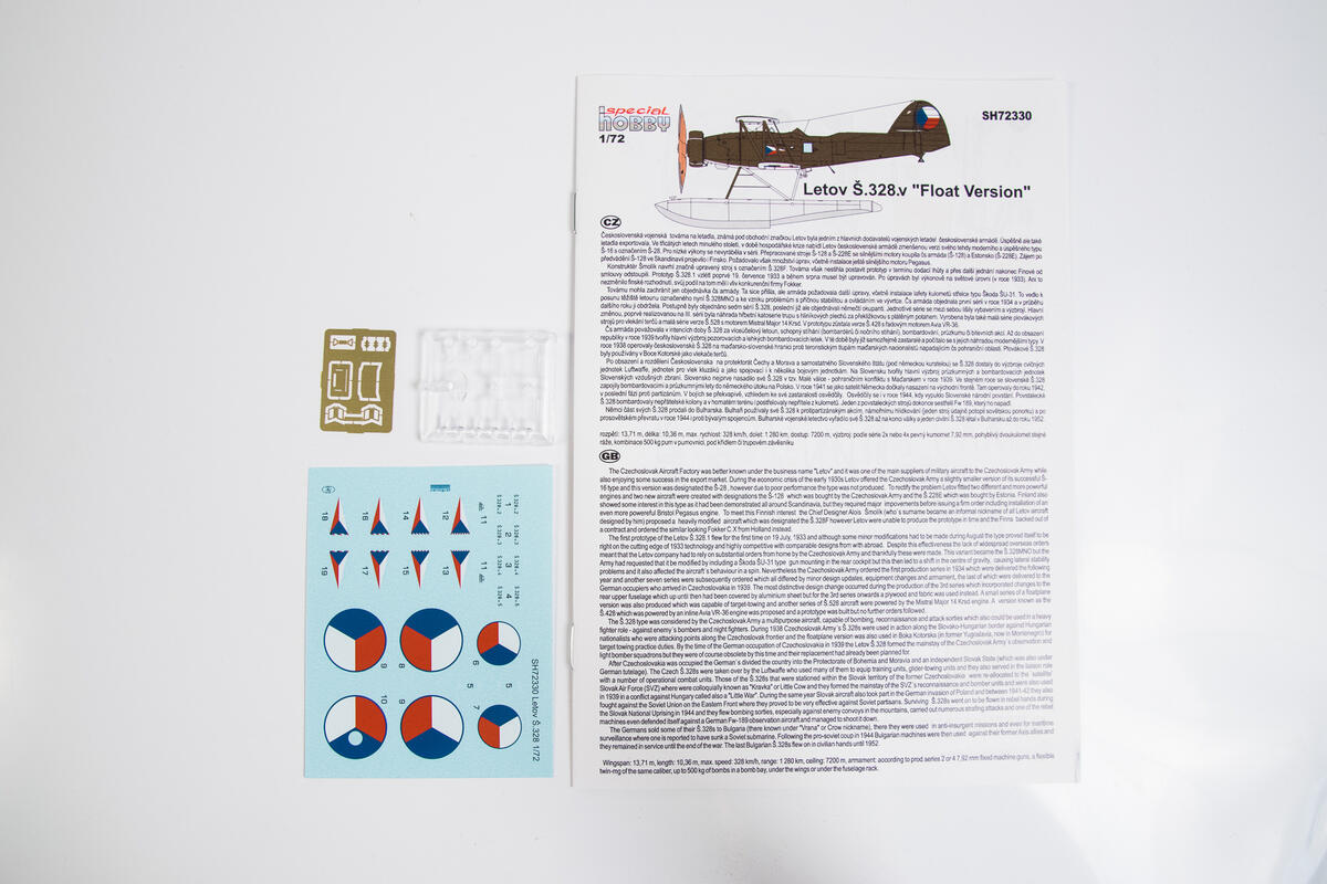 SH72330 Letov S.328v Czechoslovak Floatplane Special Hobby