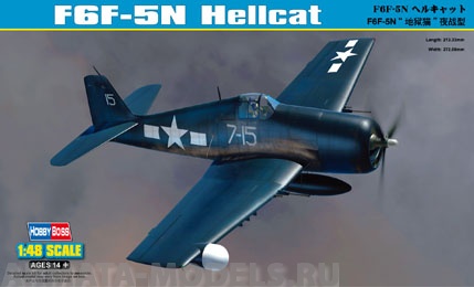 80341 Самолёт: F6F-5N Hellcat Hobby Boss