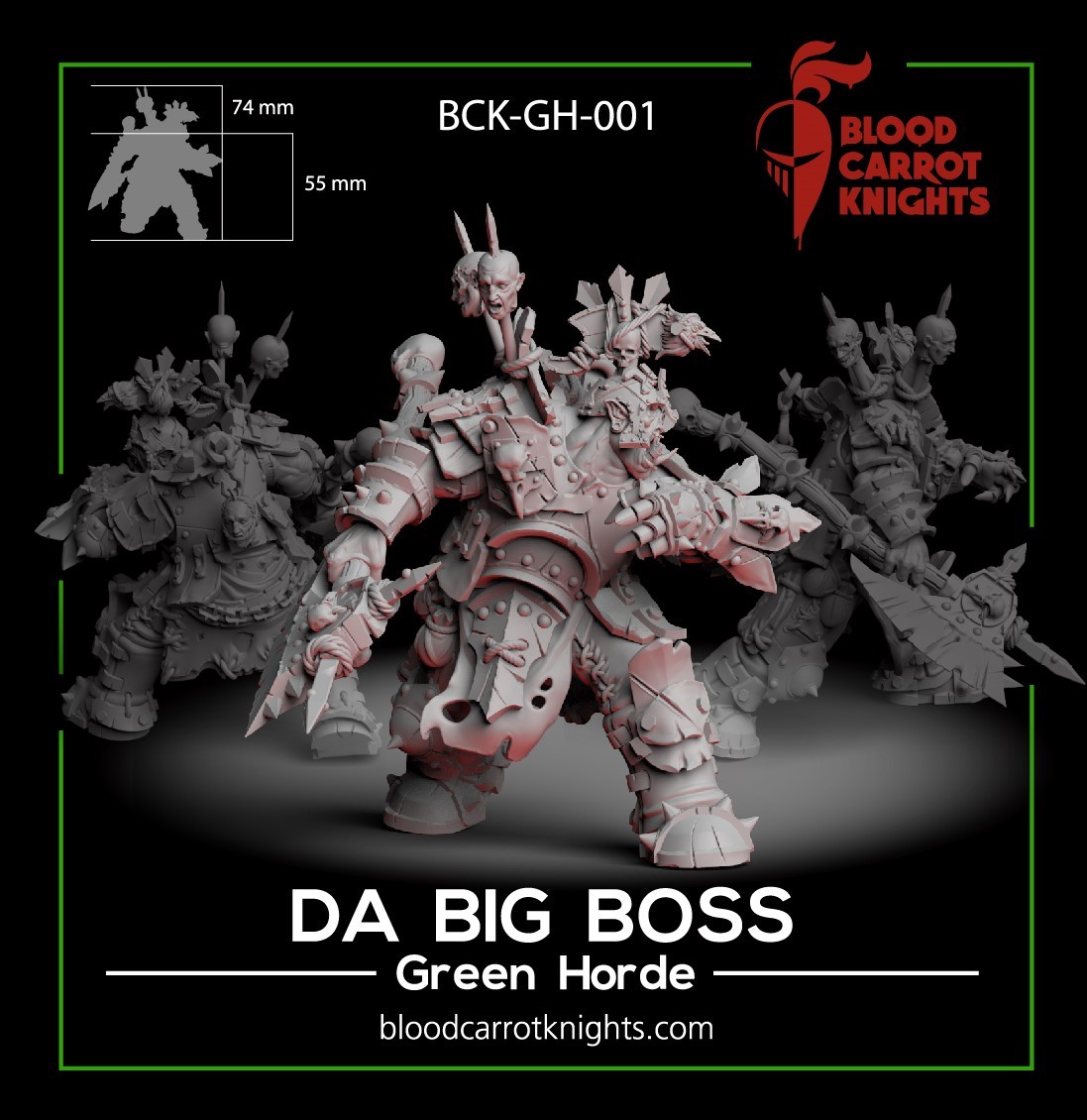BCK-WG-006 Большой Босс | Игровая миниатюра 32 мм Blood Carrot Knights