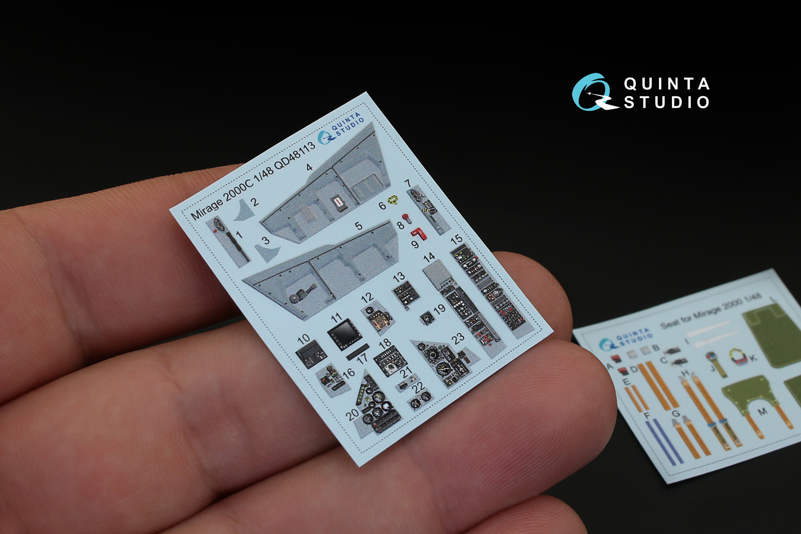 QD48113 1/48 3D Декаль интерьера кабины Mirage 2000C (для модели Kinetic)