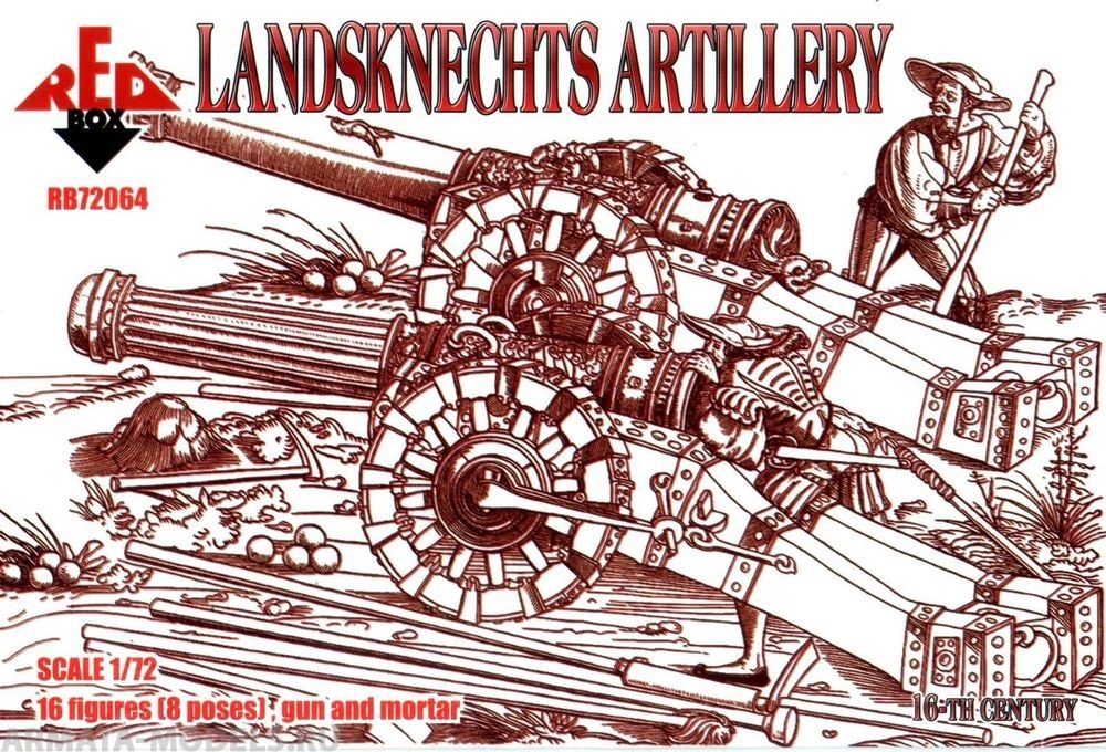 RB72064 Фигуры Landsknechts Artillery 16th century  Red Box
