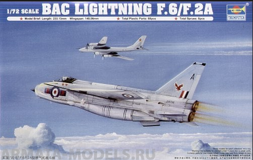 01654 Самолет  BAC Лайтнинг F.2A/F.6 (1:72) Trumpeter