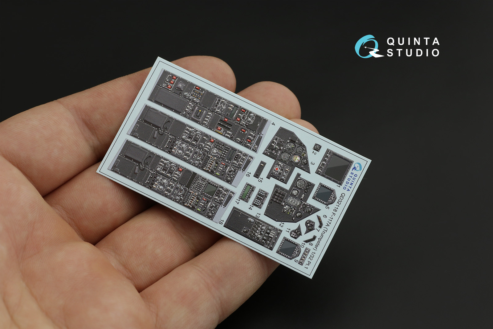 QD32118 3D Декаль интерьера кабины F-117A (Trumpeter)