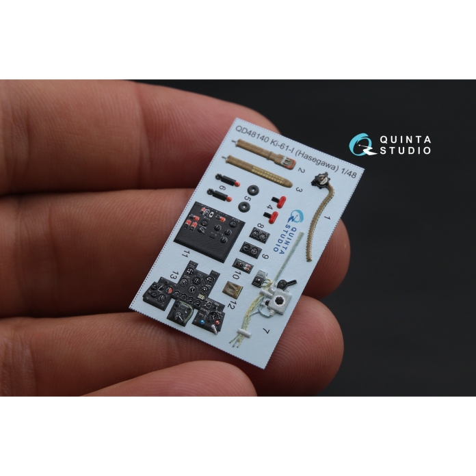 QD48140 3D Декаль интерьера кабины Ki-61-I (для модели Hasegawa)