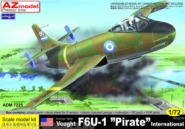 ADM7225 Самолет Vought F6U-1 Pirate International AZmodel Plastic kits