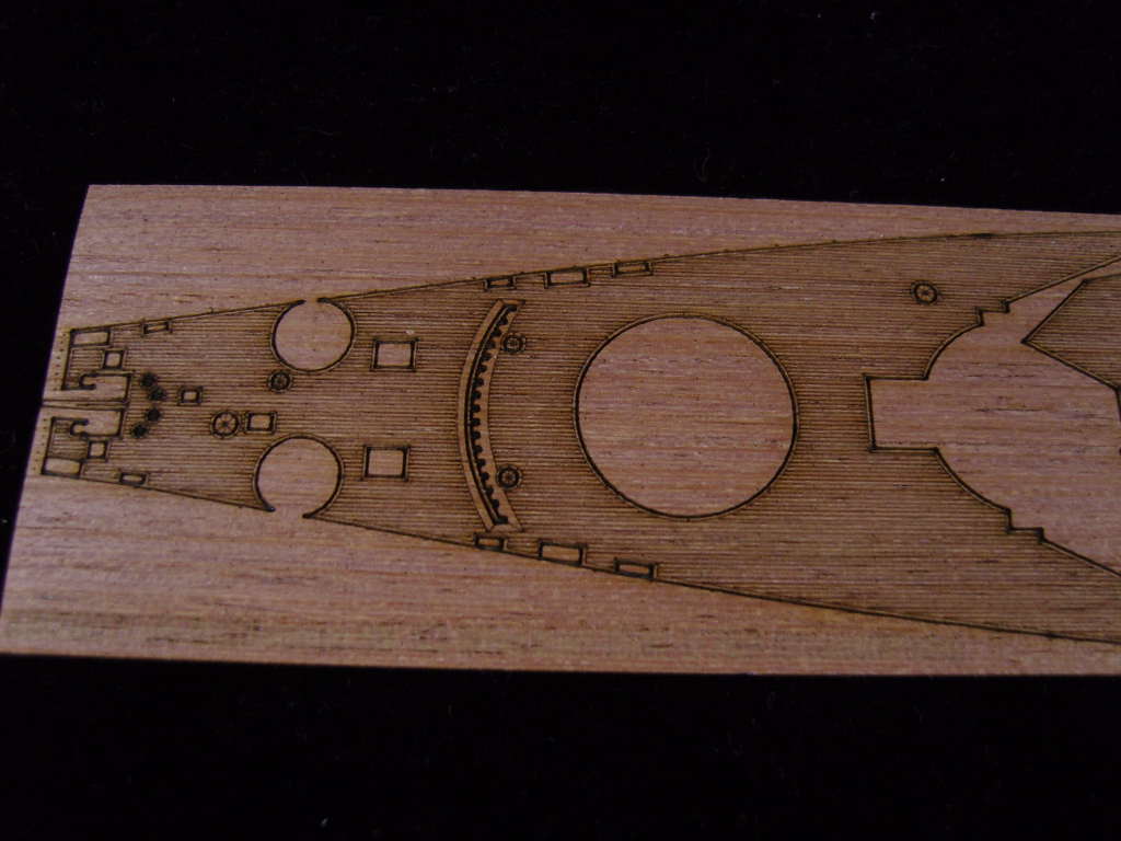 AW20072 Деревянная палуба для US Battleship BB-64 Wisconsin 1991