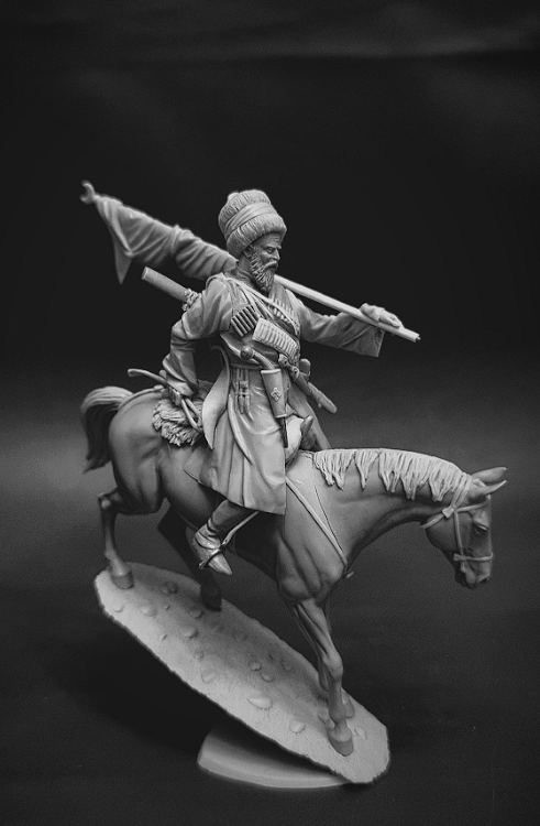 CHM-54359. Кавказский горец, 19 век (2 варианта левой руки). 54 мм. Материал - смола. Chronos Miniatures