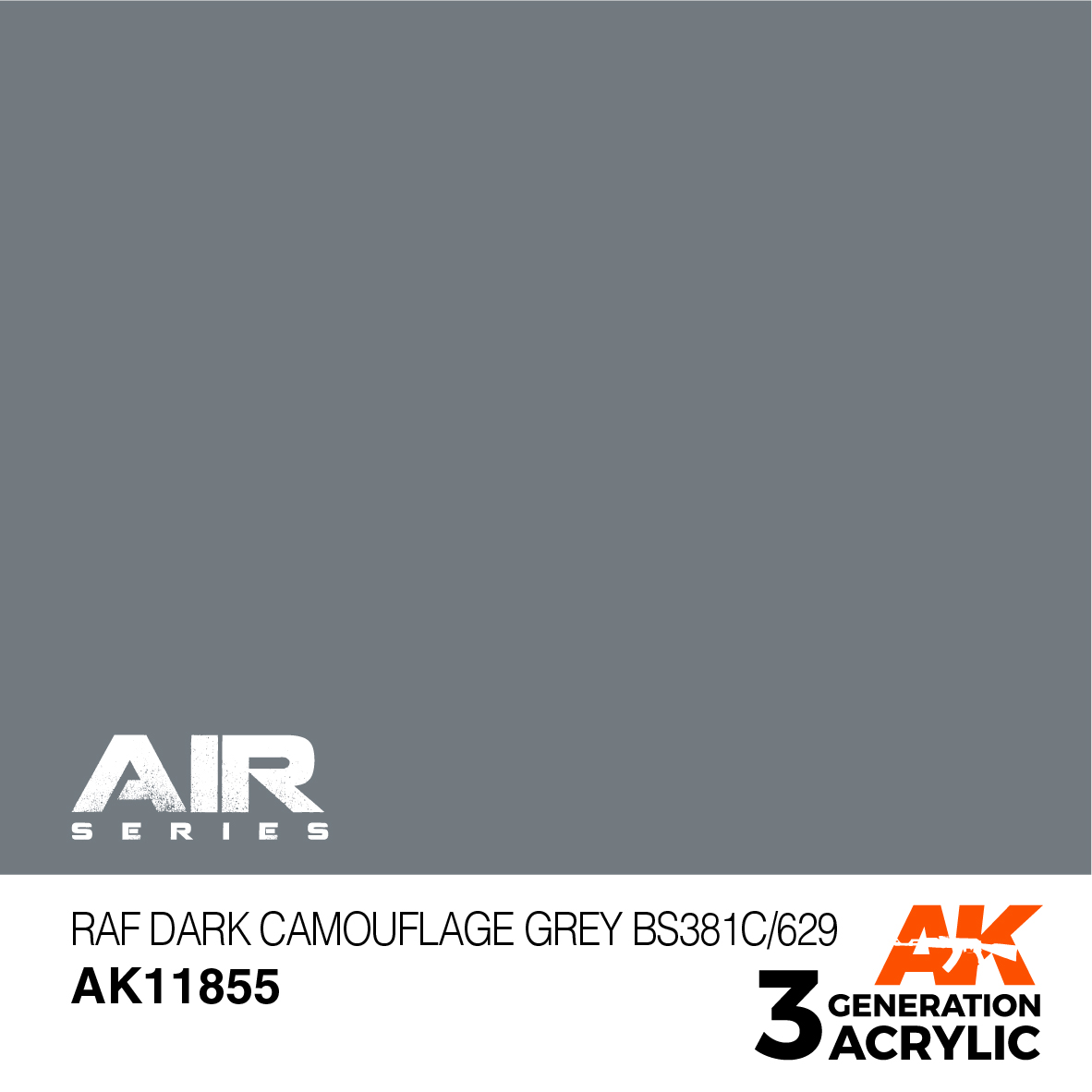 AK11855 Краска акриловая 3Gen RAF Dark Camouflage Grey BS381C/629