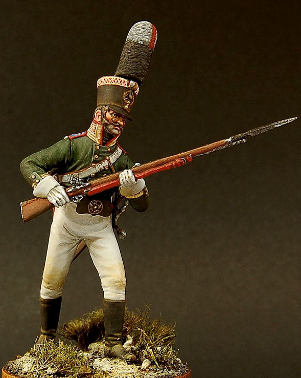 CHM-54095. Унтер-офицер пехотных полков, Россия 1805 г. Материал - смола. Chronos Miniatures