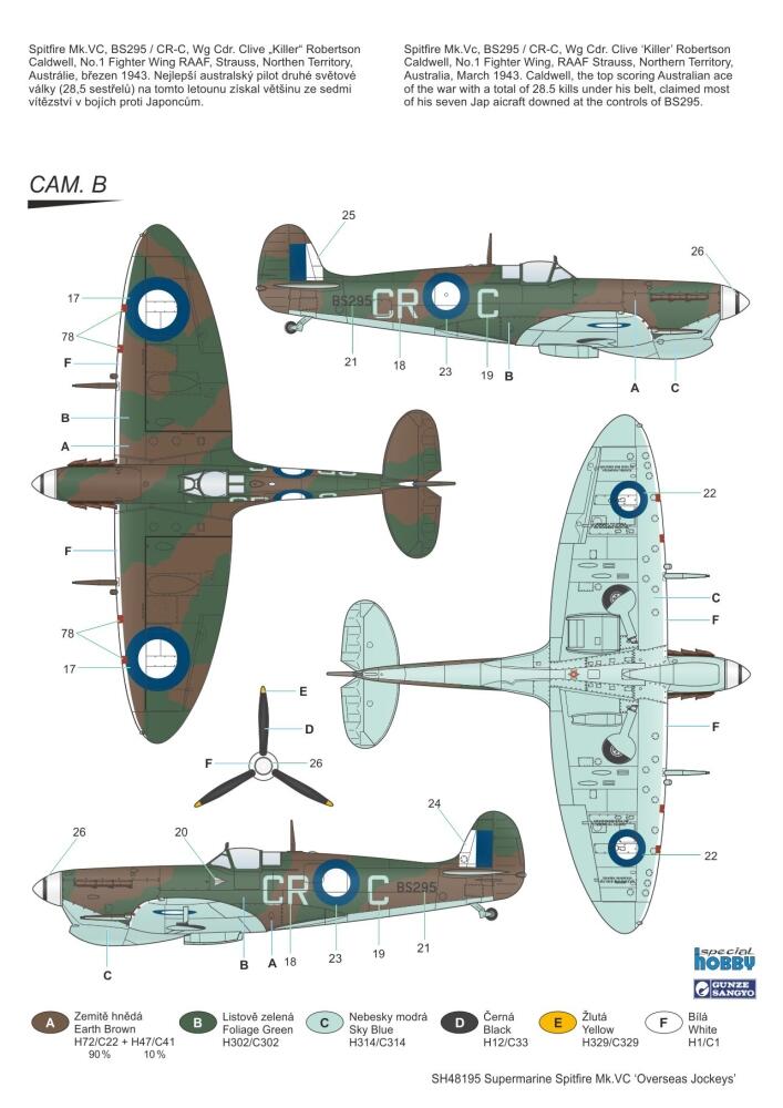 SH48195 Supermarine Spitfire Mk.VC Overseas Jockeys Special Hobby