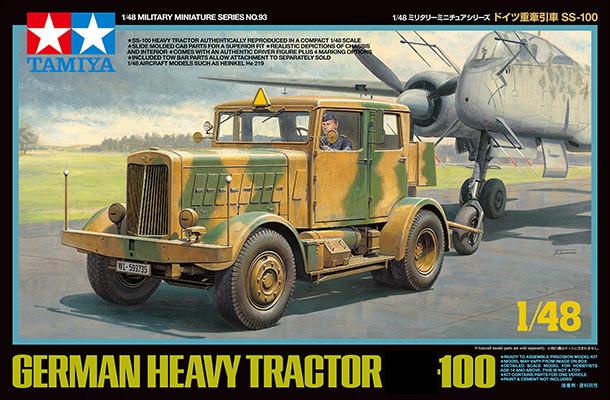 32593 немецкий тягач Heavy Tractor SS-100 с фигурой водителя. Tamiya
