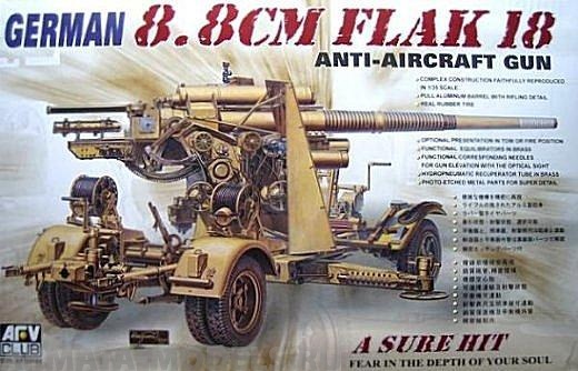 AF35088 Пушка German 8.8CM Flak 18 AFV CLUB