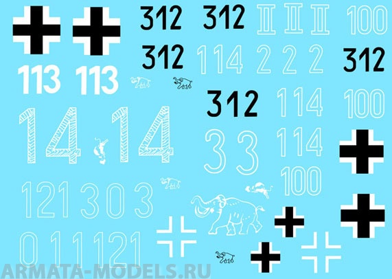 35011CD Декаль Pz  VI  Tiger I  -  Part I   501,502,505, sPzAbt 1/35